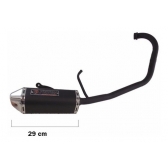 Escapamento Escape Moto Ybr 125 Factor Esportivo Mini Tri Oval Preto Fortuna