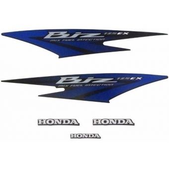 Kit Adesivos Faixa Biz 125 Ex Cinza Prata 2012 Jogo Adesivo