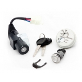 Kit Chave Contato Miolo Ignição Moto Biz 125 2009 2010 Jogo Completo C/ Bloqueador e Trava Banco