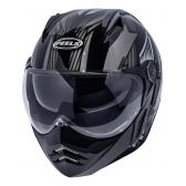 Capacete Moto Peels F21 Aviador Mirage Living Preto C/ Óculos Queixeira Removível Masculino Feminino