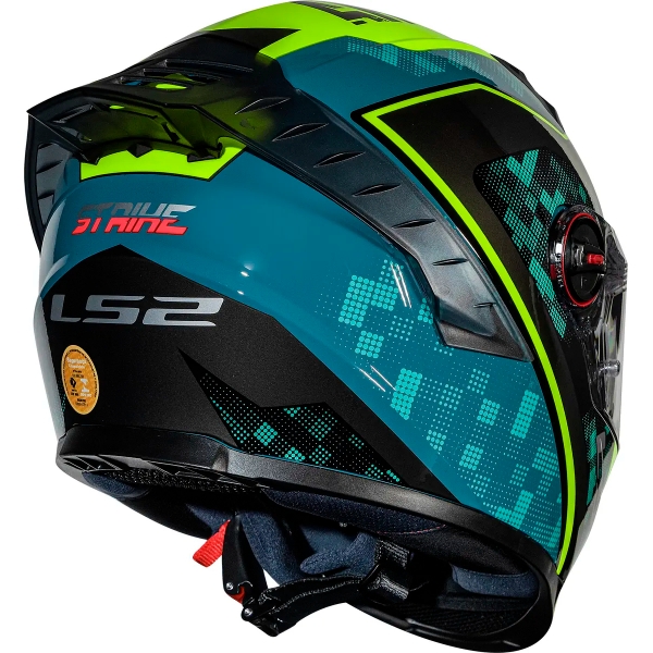 Capacete Moto LS2 FF358 Pro Classsic Striker Azul C/ Spoiler Masculino Feminino Lançamento