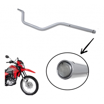 Guidão Guidom Moto Nxr Bros 160 Xre 190 Modelo Original Prata C/ Bucha Interna Fortuna