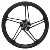 Roda Liga Leve Magnésio Moto Honda Titan 150 Esd / Fan 150 Esd 2014 Em Diante 5 Palitos Scud - Preta