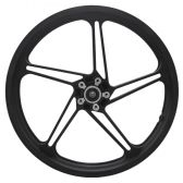 Roda Liga Leve Magnésio Moto Honda Titan 150 Esd / Fan 150 Esd 2014 Em Diante 5 Palitos Scud - Preta