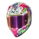 Capacete Moto Norisk Flow Trap Desenho Branco Rosa Feminino Masculino C/ Spoiler + Viseira Extra