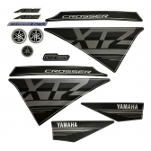 Kit Adesivos Faixas Moto XTZ 150 Crosser 2021 2022 Preta Jogo Adesivo Jotaesse
