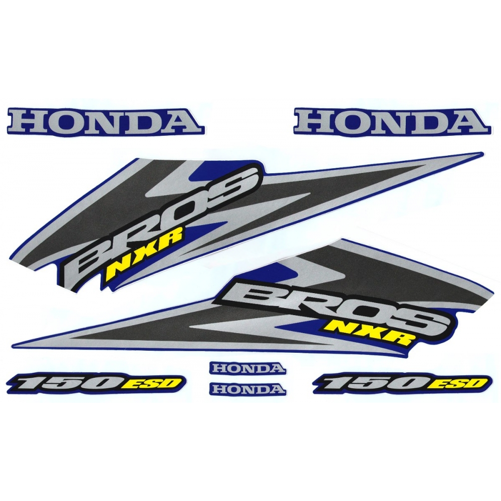 Kit Adesivos Faixas Moto NXR Bros 150 ESD 2006 Azul Jogo Adesivo Jotaesse