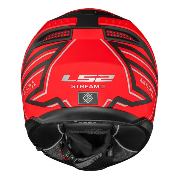 Capacete Moto Fechado Ls2 Ff808 Stream 2 Maze Esportivo C/ Óculos Interno Lançamento C/ Selo Inmetro - Vermelho Preto