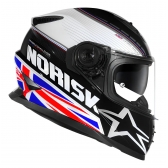 Capacete Moto Norisk Ff302 Soul Grand Prix Bandeira Inglaterra Reino Unido C/ Óculos C/ Selo Inmetro