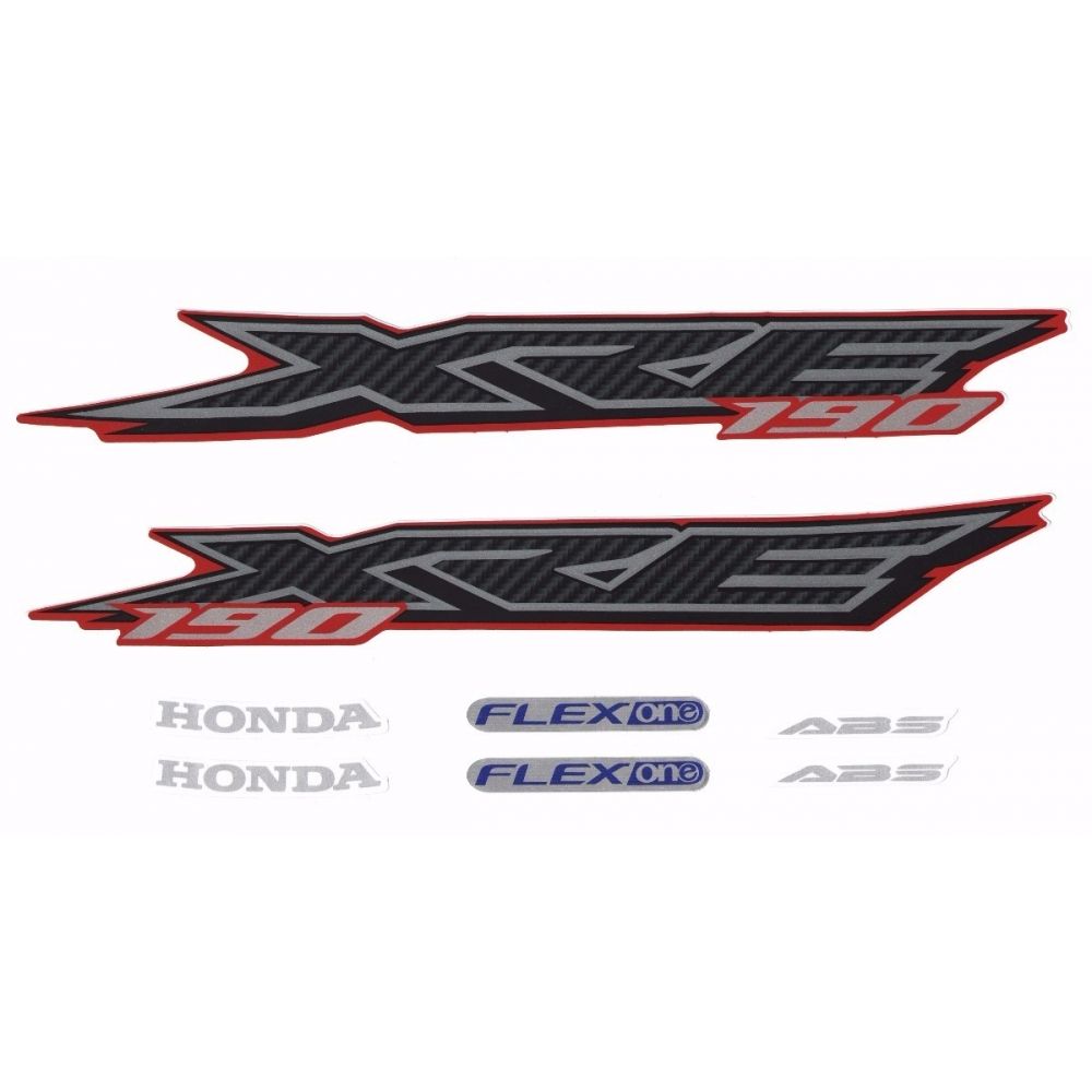 Kit Adesivos Faixa Moto Xre 190 Vermelha 2016 ( Jogo Adesivo ) - Jotaesse