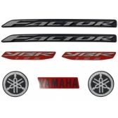 Kit Adesivos Faixa Ybr 125 Factor Vermelha 2010 Jogo Adesivo