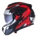 Capacete Moto Robocop Escamoteável Norisk Route FF345 Speedmax Articulado C/ Óculos E Selo Inmetro - Preto Vermelho Fosco