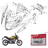 Suporte Aranha Do Farol Carenagem Cb 300f Twister 2023 2024 Original Honda 61312K2KD00