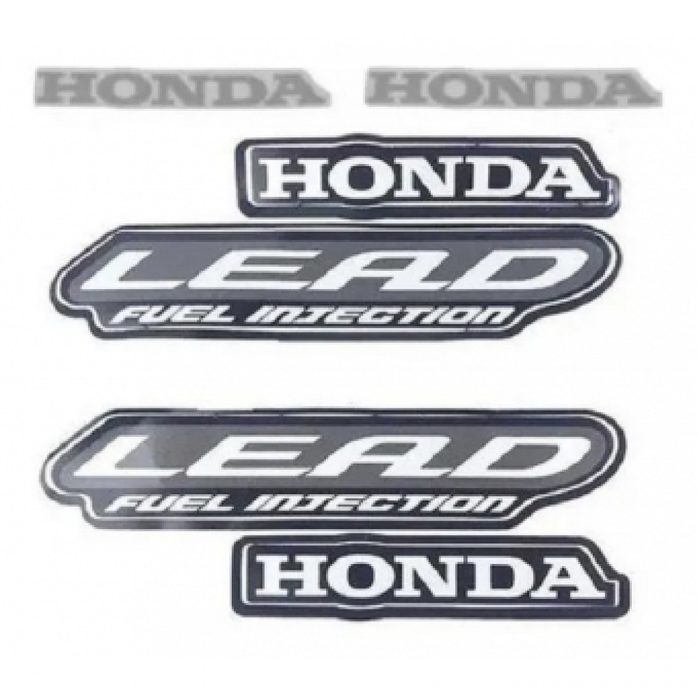 Kit Adesivos Faixas Honda Lead 110 2011 Jogo Adesivo Moto - Preta