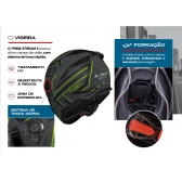 Capacete Moto Fechado Ls2 Ff808 Stream 2 Maze Esportivo C/ Óculos Interno Lançamento C/ Selo Inmetro - Preto Verde