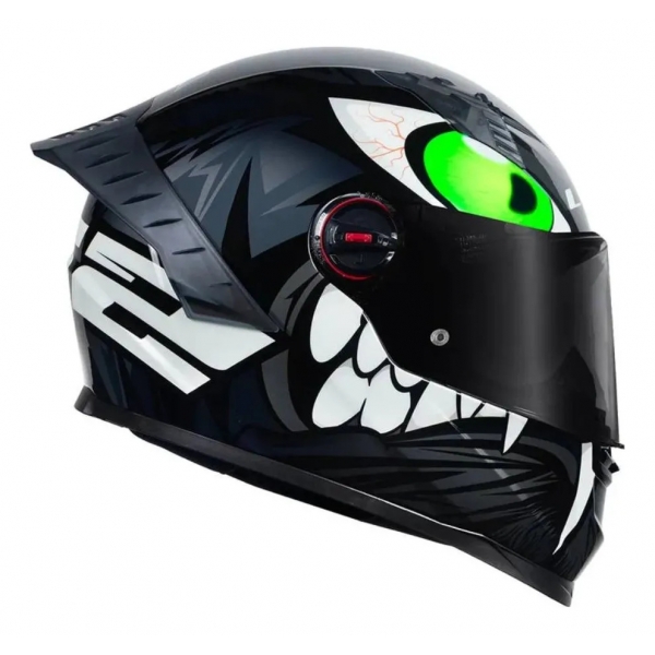 Capacete Moto LS2 FF358 Pro Hunter Cinza C/ Aerofolio Spoiler Masculino Feminino Lançamento