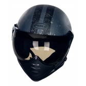 Capacete Aberto Custom Peels Mirage F21 F 21 Army Tank Militar Aviador Preto Chumbo Fosco C/ 2 Viseiras - Preto-chumbo