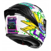 Capacete Moto LS2 FF810 Vigo Space Attack  Branco C/ Spoiler Masculino Feminino Lançamento