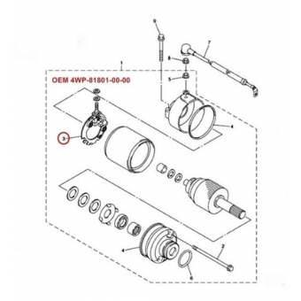 Escova Reparo Motor Arranque Partida Xj 6 Yamaha Xj6 Ninja 250 Ninjinha Modelo Original Zouil