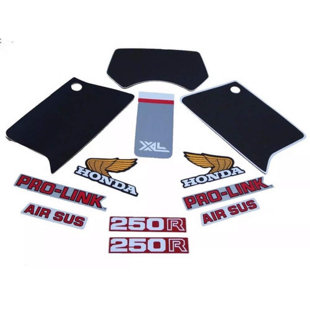 Kit Adesivos Faixas Xl 250 Xl250 1982 Vermelha Jogo Adesivo