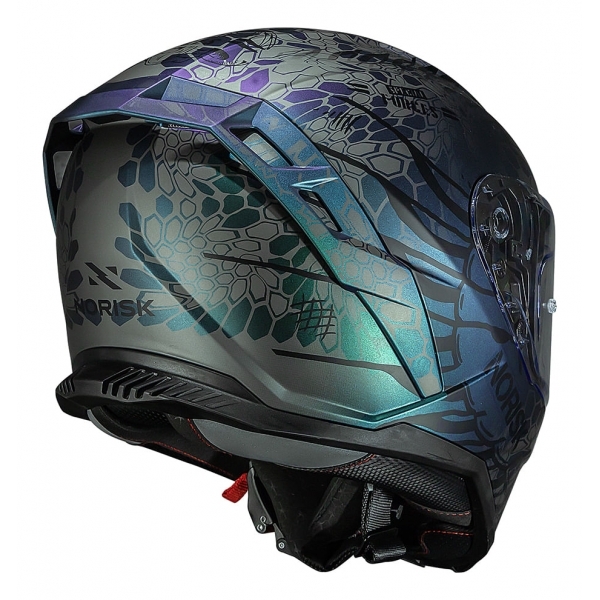 Capacete Moto Masculino Feminino Norisk Strada 2 Militar Força Especial Cobra Fechado C/ Óculos