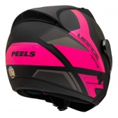 Capacete Moto Feminino Custom Peels Mirage Living Vertice Aviador C/ Óculos Queixeira Removível - Preto / Rosa