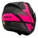 Capacete Moto Feminino Custom Peels Mirage Living Vertice Aviador C/ Óculos Queixeira Removível - Preto / Rosa
