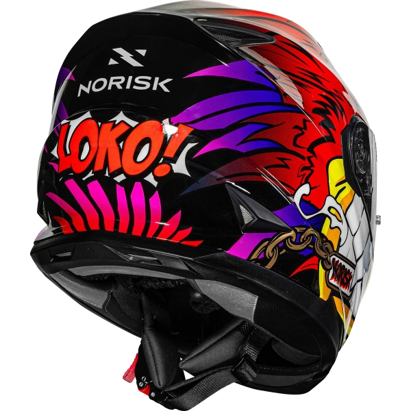 Capacete Moto Fechado Norisk Ff302 Soul Loko Pica Pau Masculino Feminino C/ Óculos Interno C/ Selo Inmetro