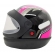 Capacete Moto Feminino Automático Ebf Bolt Preto Rosa C/ Viseira Automática C/ Selo Inmetro