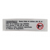 Adesivo Etiqueta Advertência Filtro Ar Moto Titan 150 2009/Ed Fan 125 2009/Ed Cb 300 r Original Honda