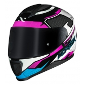 Capacete Esportivo Moto Norisk Razor Speedmax Branco Rosa Fechado Masculino Feminino