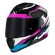 Capacete Esportivo Moto Norisk Razor Speedmax Branco Rosa Fechado Masculino Feminino