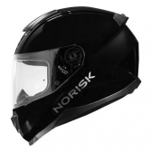 Capacete Moto Esportivo Fechado Norisk Razor Monocolor Solid Preto C/ Selo Inmetro - Brilho