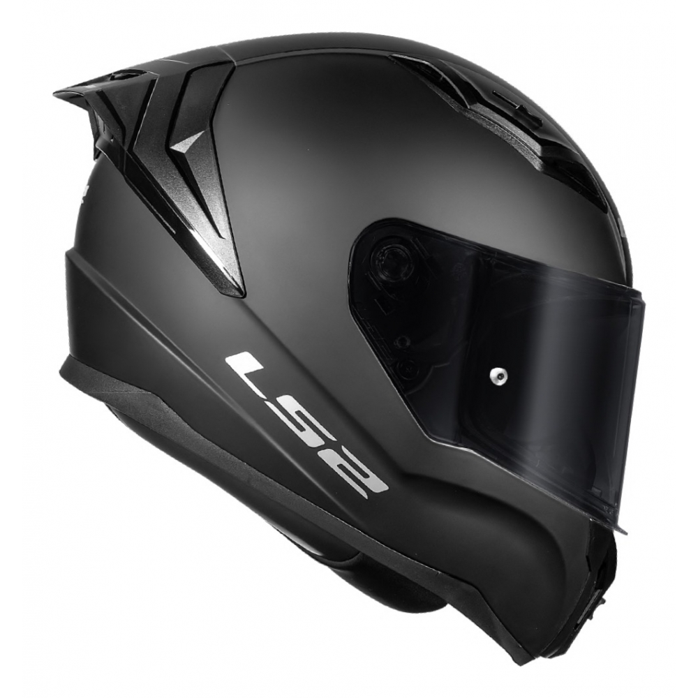 Capacete Moto LS2 FF810 Vigo Monocolor Preto Fosco Verde Militar Branco C/ Spoiler Masculino Feminino Lançamento - Preto Fosco