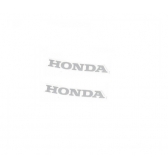 Par De Adesivo Logo Marca Emblema Nome Moto Honda 7 Cm Prata
