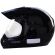Capacete Esportivo Ebf Motard Solid C/ Viseira Motocross Trilha Preto Brilhante C/ Selo Inmetro - Preto