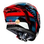 Capacete Moto Norisk Flow Razor Pulse Azul Preto Vermelho C/ Spoiler + Viseira Fumê Extra Lançamento - Preto Vermelho