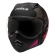 Capacete Moto Feminino Custom Peels Mirage Living Vertice Aviador C/ Óculos Queixeira Removível - Preto / Rosa