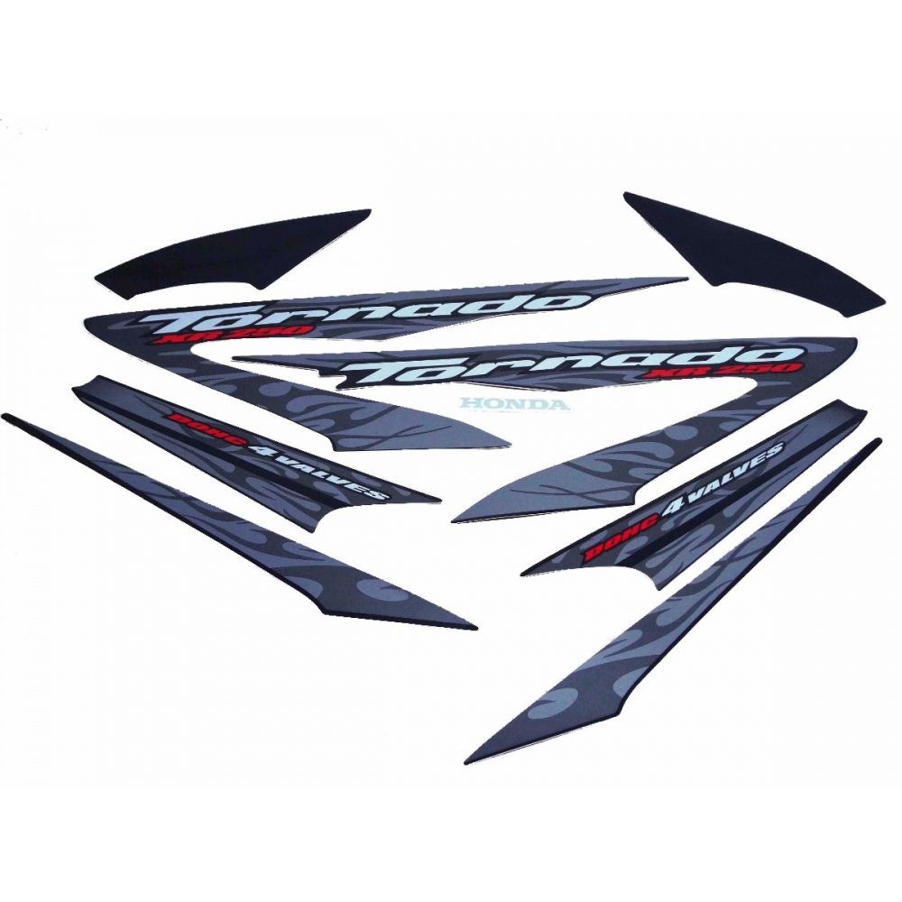 Kit Adesivos Faixa Moto Xr 250 Tornado 2008 Preta ( Jogo Adesivo ) - Jotaesse