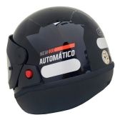 Capacete Moto Automático Ebf Solid Classic C/ Viseira Automática C/ Selo Inmetro - Preto