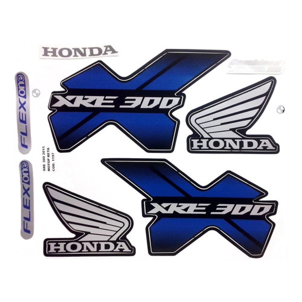 Kit Adesivo Faixa Honda Xre 300 Preta 2015 Jogo Adesivos