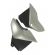 Par De Tampa Lateral Moto Ybr 125 Prata 2004 2005 2006 2007 2008 Carenagem S/ Adesivo Mod Original - Tork