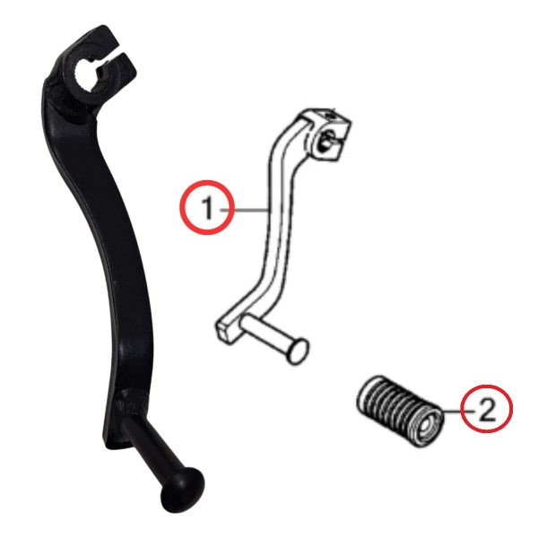 Pedal Seletor Câmbio Marcha Moto Sahara 300 2024 2025 C/ Borracha Original Honda