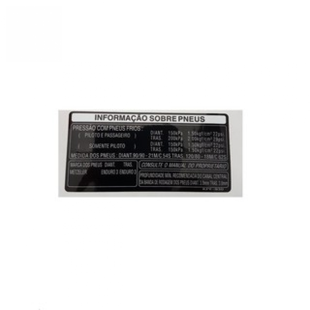 Adesivo Do Capa Corrente Advertência Precaução Pneu Xr 250 Tornado Original Honda 87505-kpe-930