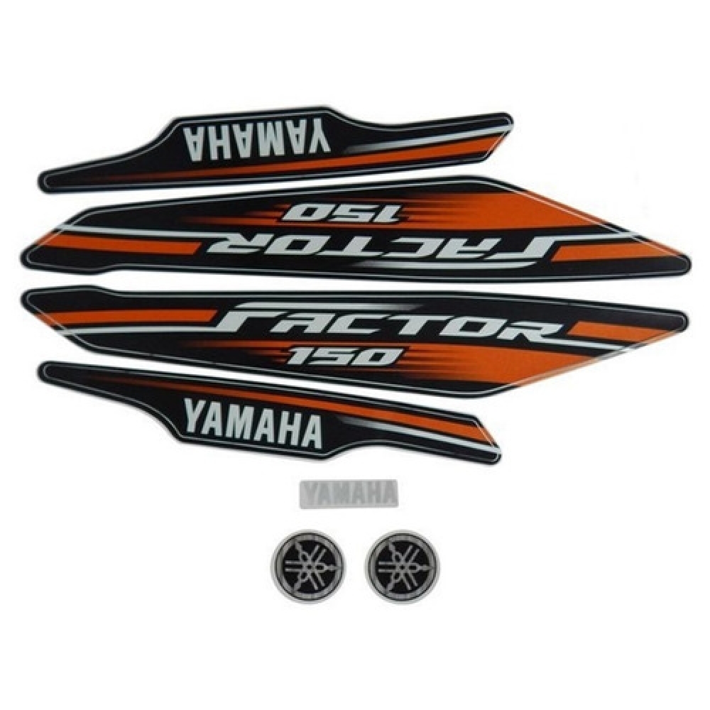 Kit Adesivos Faixas Factor 150 Laranja 2017 Jogo Adesivo