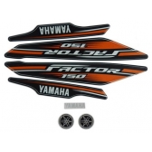 Kit Adesivos Faixas Factor 150 Laranja 2017 Jogo Adesivo