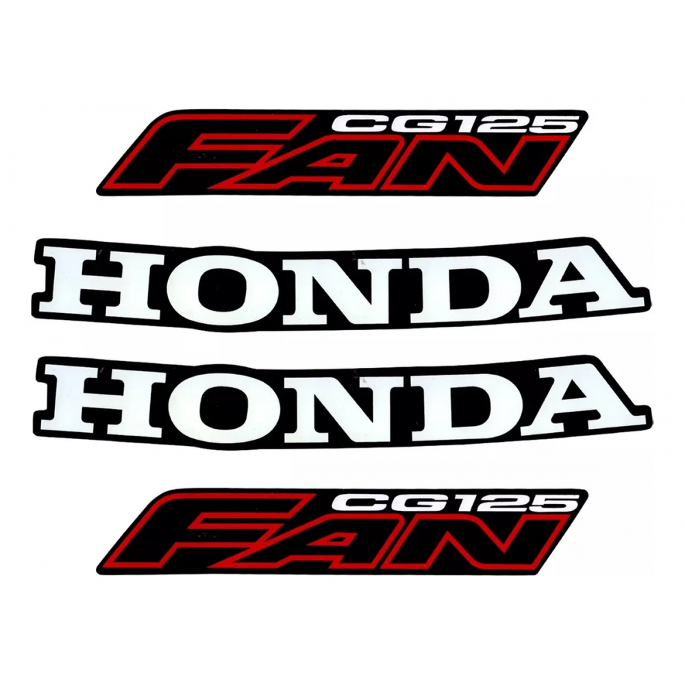 Kit Adesivos Faixas Moto Cg Fan 125 2006 Preta Jogo Adesivo Modelo Original Jotaesse