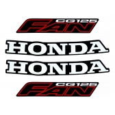 Kit Adesivos Faixas Moto Cg Fan 125 2006 Preta Jogo Adesivo Modelo Original Jotaesse