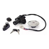 Kit Chave Contato Miolo Ignição Moto Xtz 250 Lander Até 2015 Jogo Mod Original C/ Tampa Tanque e Trava