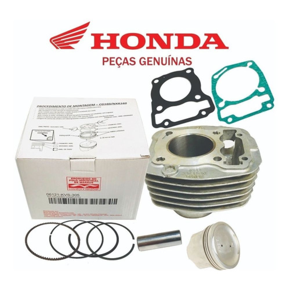 Kit Cilindro Pistão Anel Titan 160 Bros 160 Original Honda